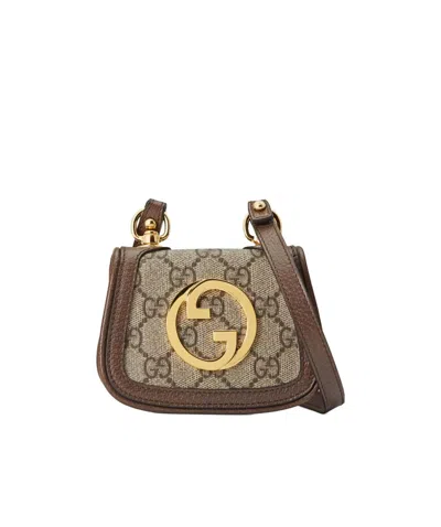 Gucci Blondie Gg Supreme Cardholder In Brown
