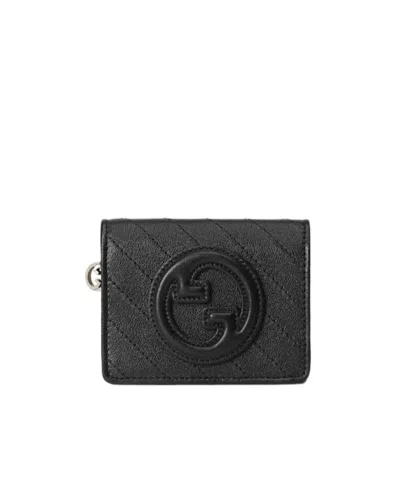 Gucci Blondie Interlocking G Leather Wallet In Black