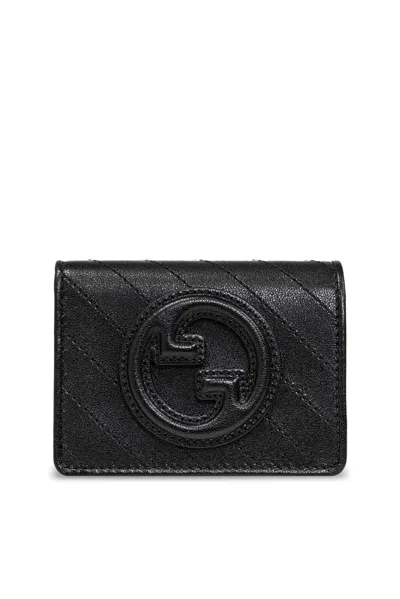 Gucci Mini Leather Card Holder In Black