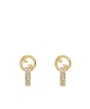 Gucci Blondie Intertwined Crystal Earrings In Gold