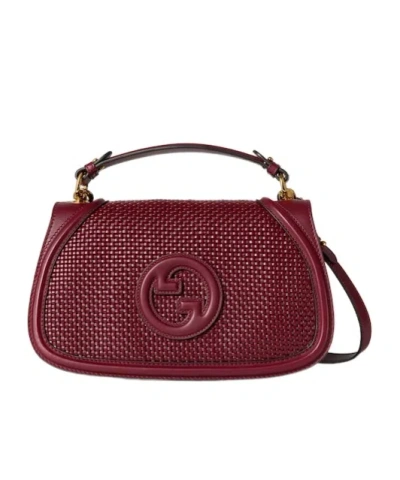 Gucci Blondie Large Top Handle Bag In Red