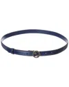 Gucci Blondie Thin Leather Belt In Blue
