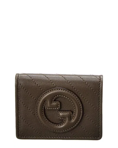 Gucci Blondie Leather Card Case In Brown