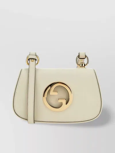 Gucci Blondie Leather Crossbody Bag In White