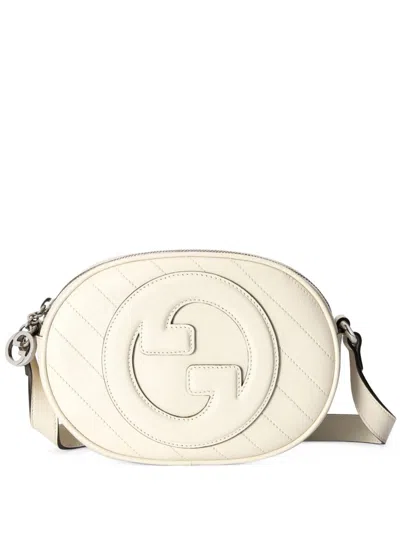 Gucci Blondie Leather Crossbody Bag In White