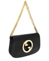 Gucci Blondie Leather Shoulder Bag In Black