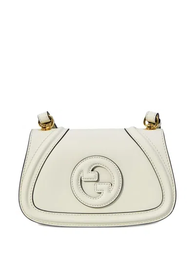 Gucci Blondie Calfskin Leather Shoulder Bag In White