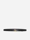 Gucci Blondie Thin Leather Belt In Black