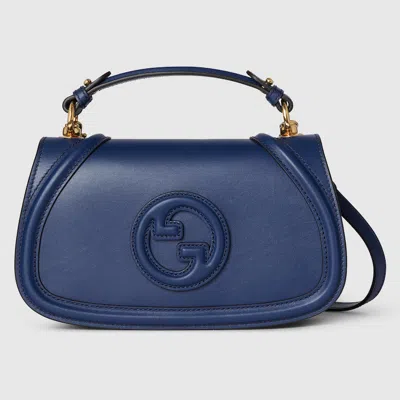 Gucci Blondie Medium Top Handle Bag In Blue