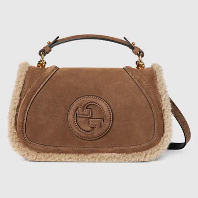 Gucci Blondie Medium Top Handle Bag In Brown