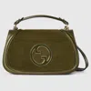 Gucci Blondie Medium Top Handle Bag In Green