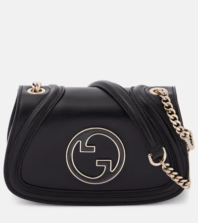 Gucci Blondie Mini Leather Shoulder Bag In Black