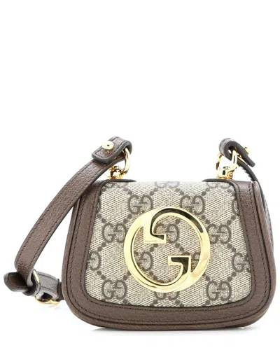 Gucci Blondie Nm Card Case Wallet With Strap Gg Coated Canvas (authentic Pre-  Loved)