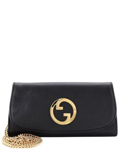 Pre-owned Gucci Blondie Nm Continental Chain Wallet Leather (authentic Pre-loved)