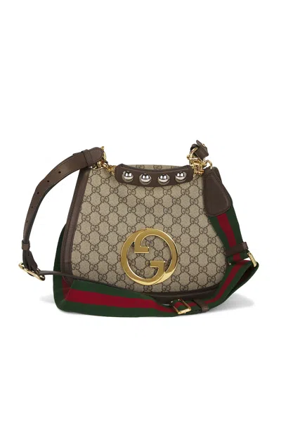 Pre-owned Gucci Blondie Nm Shoulder Bag In Brown
