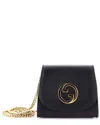 Gucci Blondie Nm Wallet On Chain Leather Medium (authentic Pre-loved) In Black