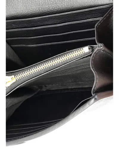 Pre-owned Gucci Blondie Nm Wallet On Chain Leather Medium Crossbody Bag In Black