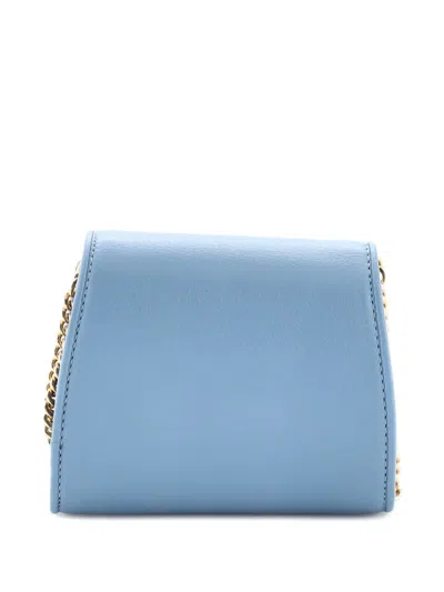 Pre-owned Gucci Blondie Nm Wallet On Chain Leather Medium Crossbody Bag In Blue