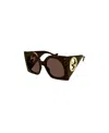 Gucci Blondie Oversized-gg Sunglasses In Brown