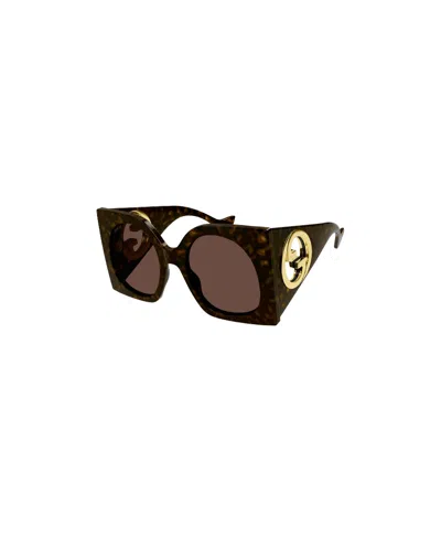 Gucci Blondie Oversized-gg Sunglasses In Brown