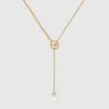 Gucci Blondie Pearl Drop Necklace In Undefined