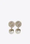 Gucci Blondie Pearl Earrings In Metallic