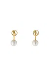 Gucci Blondie Resin Pearl Drop Earrings In White