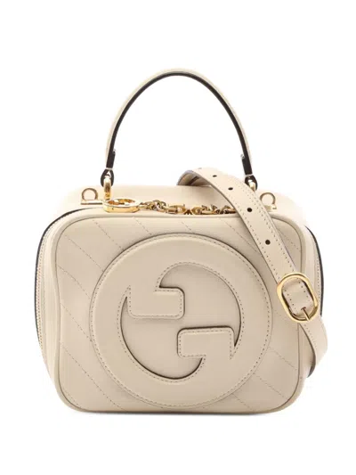 Pre-owned Gucci Blondie Satchel Bag In Neutral