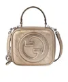 Gucci Metallic Leather Clutch Bag With Detachable Strap In Nude