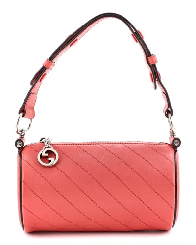 Gucci Blondie Shoulder Bag Diagonal Quilted Leather Mini (authentic Pre-loved) In Pink