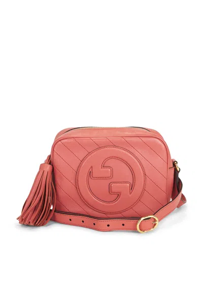 Pre-owned Gucci Blondie Shoulder Bag In Red
