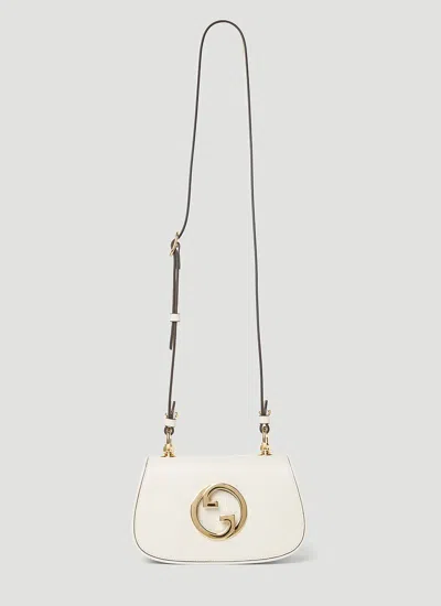 Gucci Womens Mystic White Blondie Leather Shoulder Bag