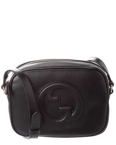 Gucci Blondie Small Leather Camera Bag In Black