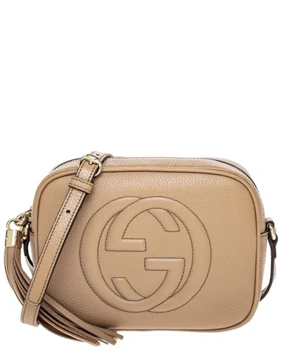 Gucci Blondie Small Leather Handbag In Beige