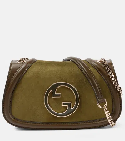 Gucci Blondie Small Leather Shoulder Bag In Burgundy
