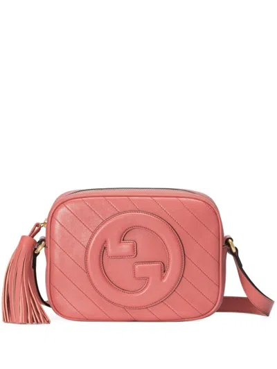 Gucci Blondie Small Leather Shoulder Bag In Pink