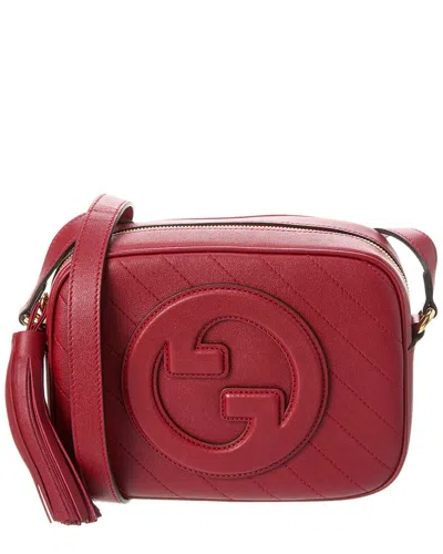 Gucci Blondie Small Leather Shoulder Bag In Red