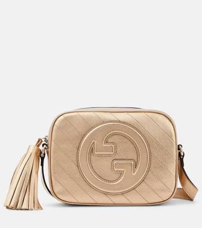 Gucci Blondie Small Metallic Leather Shoulder Bag In Gold