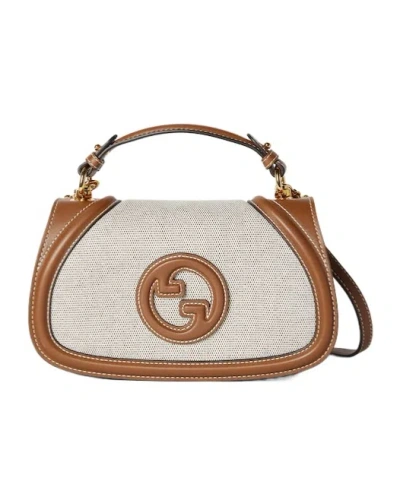Gucci Blondie Small Shoulder Bag In Beige