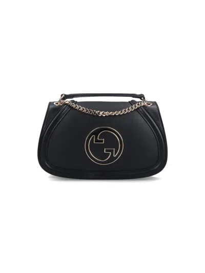 Gucci 'blondie' Small Shoulder Bag In Black  