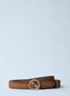 Gucci Blondie Thin Belt In Brown