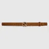 Gucci Blondie Thin Belt In Brown
