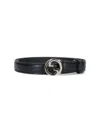 Gucci 'blondie' Thin Belt In Nero