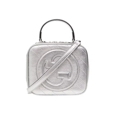 Pre-owned Gucci Blondie Top Handle Bag 'silver' | Women's Size Onesize