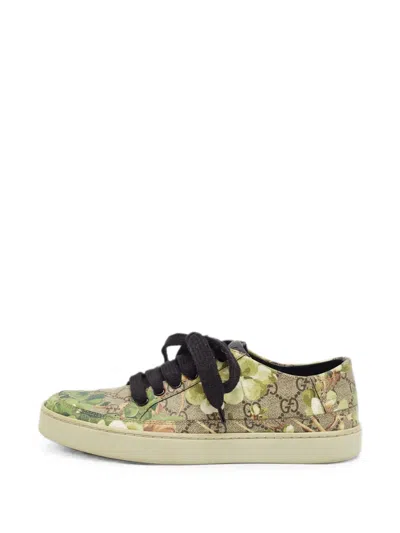 Pre-owned Gucci Bloom Gg Supreme Sneakers In Neutrals