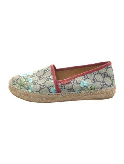 Pre-owned Gucci Blooms Canvas Gg Canvas Espadrilles