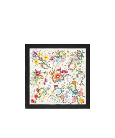 Gucci Blooms Scarf In White