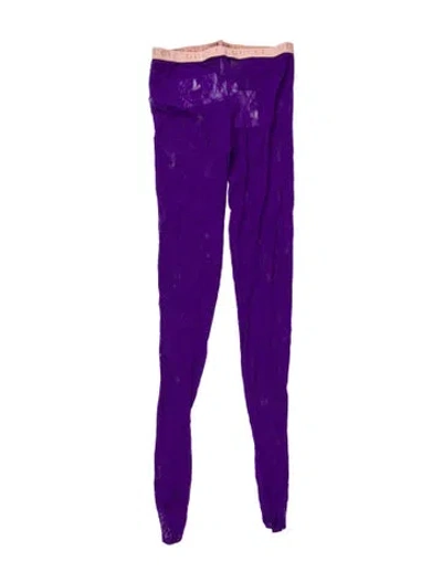 Pre-owned Gucci Blossom Tights In Purple