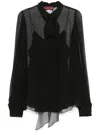 Gucci Women's Pussy-bow Silk Blouse Top In Black  