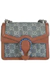 Gucci Blue & Brown Leather & Denim Enamel Mini Dionysus Bag (authentic Pre-loved)